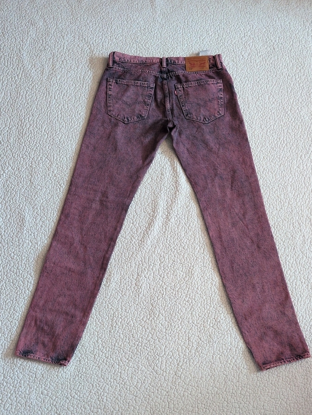 Levi's512 High-rise Acid Washed Pink Ankle Skinny Jeans Streetwear Retro Stretch - Picture 1 of 9